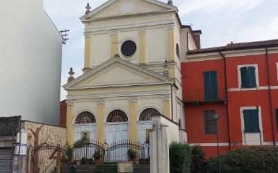 Vedere a noii biserici, adică cea actuală